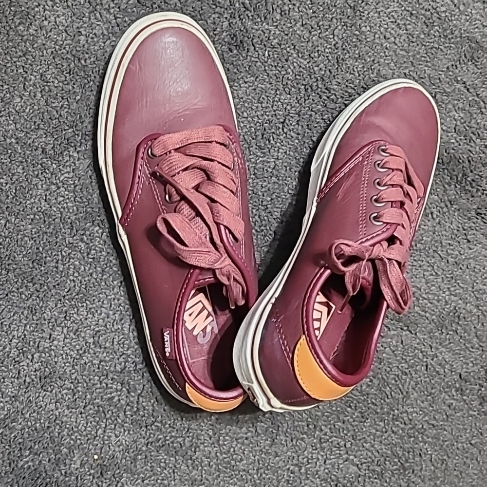 Vans leather maroon sneakers Adult Lowtops ultra‎ 8 - Picture 7 of 17